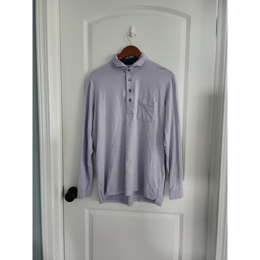Greyson Polo Shirt Mens Size M Lavender Purple Long Sleeve Golf Performance